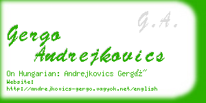 gergo andrejkovics business card